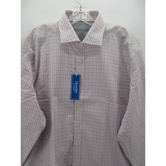 NEW Twillory Shirt 18 Button Up Performance Non Iron Plaid Flip Cuff - Picture 2 of 13